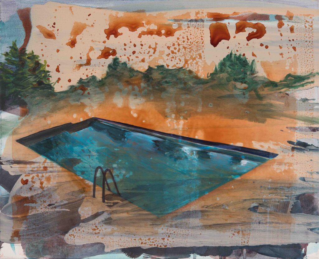 Wenn Heckenrosen und Holunder blühen
2017
Oil and ink on canvas
50 x 40 cm