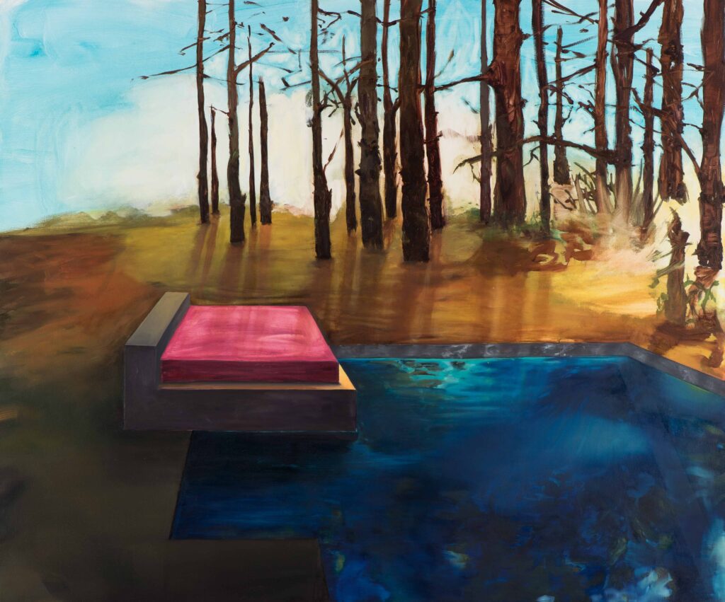 An hundert Stellen ist es noch Ursprung III
2018
Oil on canvas
150 x 180 cm