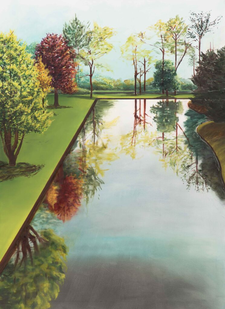 Das grüne Erbe vergangener Gärten und zerfallner Himmel
2018
Oil on canvas
130 x 95 cm