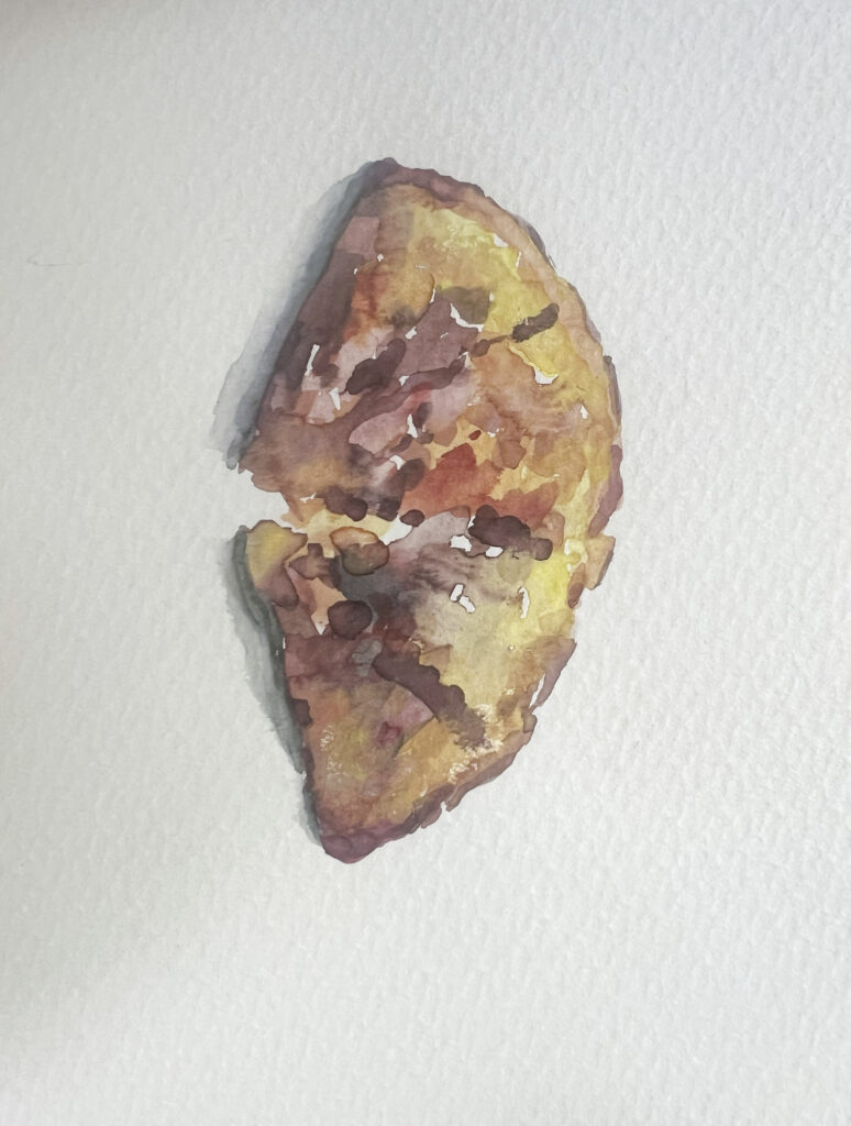 Pizza
2016
Aquarell on paper 
13,6 x 10,5 cm