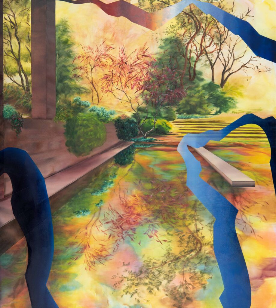 Wieder und wieder glänzte es irdisch
2020
Oil and ink on canvas
200 x 180 cm