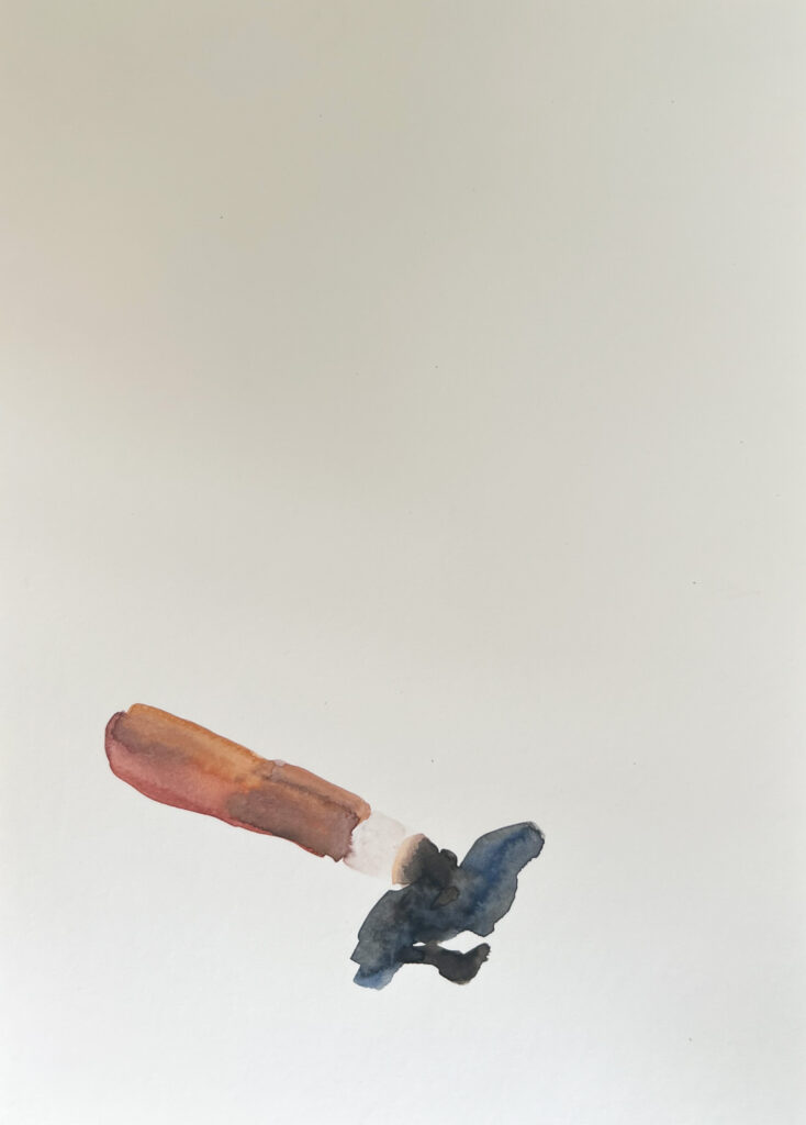 Zigi 
2017
Aquarell on paper
20,9 x 14,7 cm